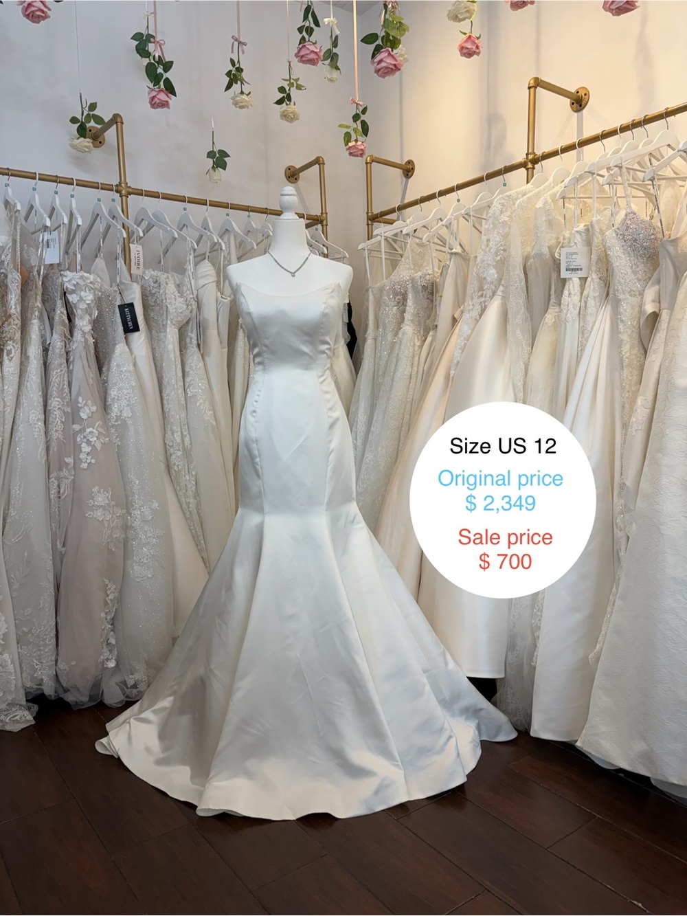 Morilee Elegant Satin Mermaid Wedding Dress - Ivory